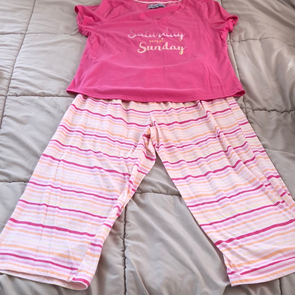 Pink Striped womens Pajamas